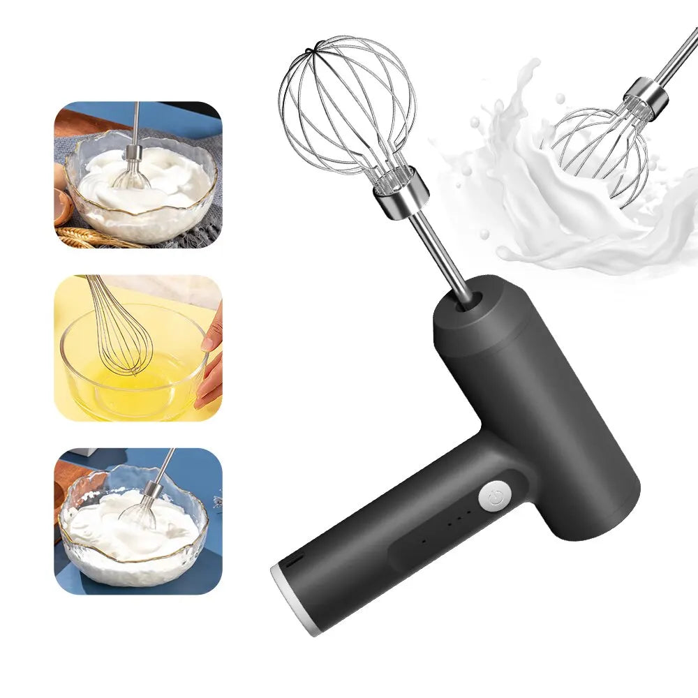 Wireless Electric Food Mixer - Portable 3 Speeds Egg Beater