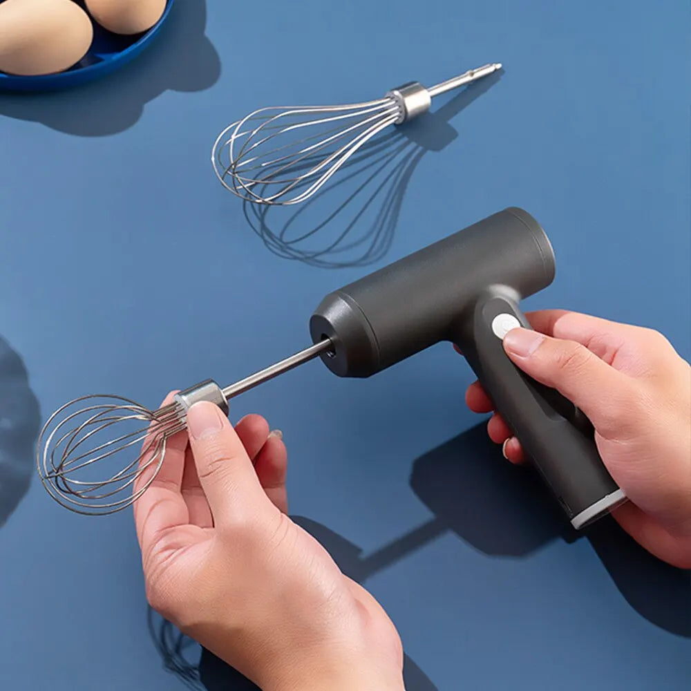 Wireless Electric Food Mixer - Portable 3 Speeds Egg Beater
