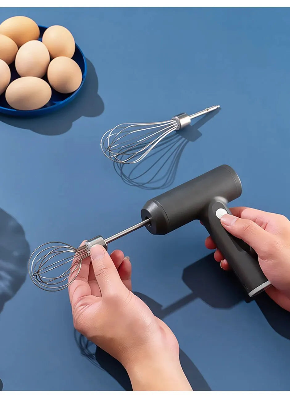 Wireless Electric Food Mixer - Portable 3 Speeds Egg Beater