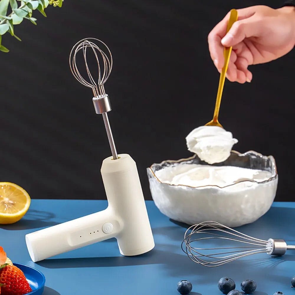 Wireless Electric Food Mixer - Portable 3 Speeds Egg Beater